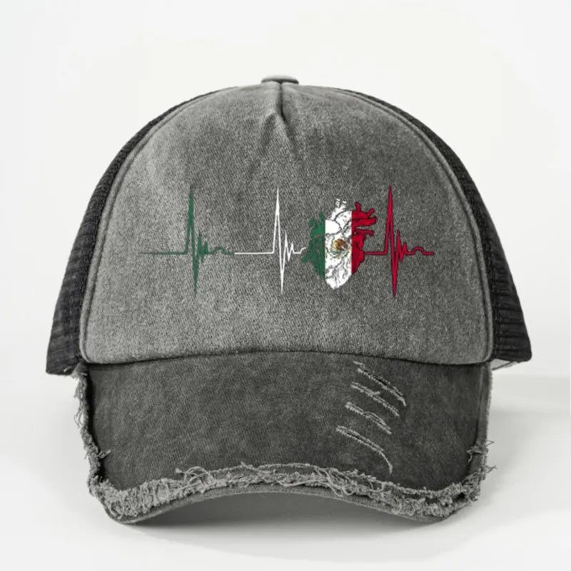 Unisex Cute Artistic Electrocardiogram Curved Eaves Baseball Cap display picture 2