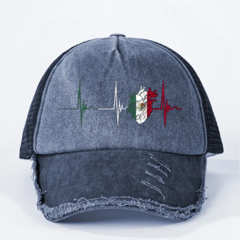 Unisex Cute Artistic Electrocardiogram Curved Eaves Baseball Cap display picture 1