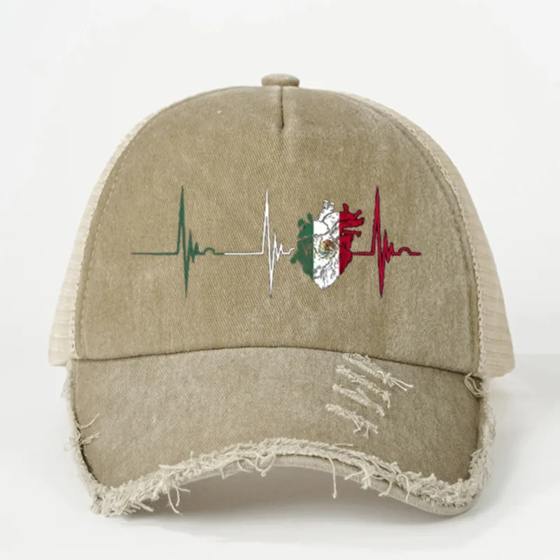 Unisex Cute Artistic Electrocardiogram Curved Eaves Baseball Cap display picture 5