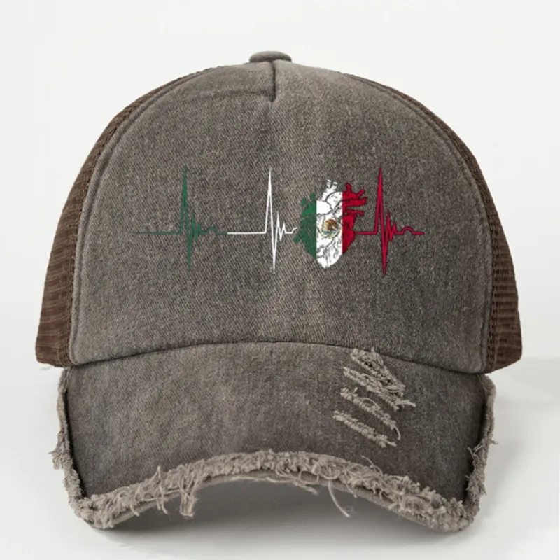 Unisex Cute Artistic Electrocardiogram Curved Eaves Baseball Cap display picture 4