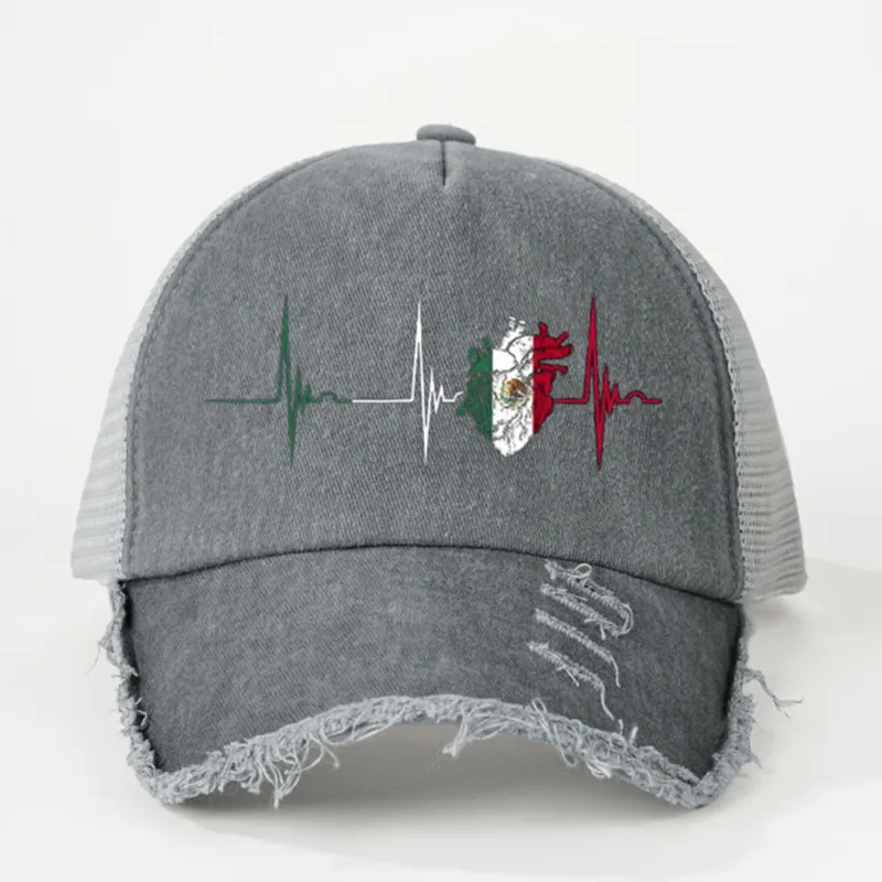 Unisex Cute Artistic Electrocardiogram Curved Eaves Baseball Cap display picture 7