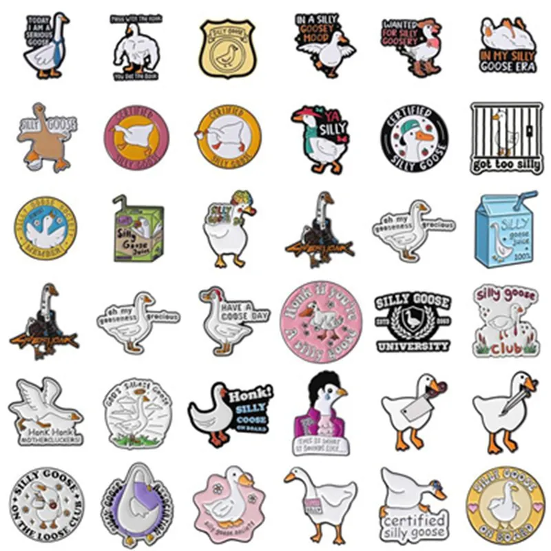 Cartoon Style Cute Streetwear Animal Letter Alloy Stamping Stoving Varnish Plating Women's Cartoon Pinback Badge Brooches Collar Pin display picture 32