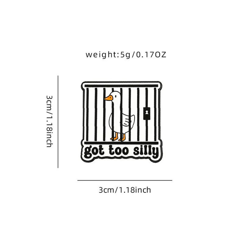 Cartoon Style Cute Streetwear Animal Letter Alloy Stamping Stoving Varnish Plating Women's Cartoon Pinback Badge Brooches Collar Pin display picture 2