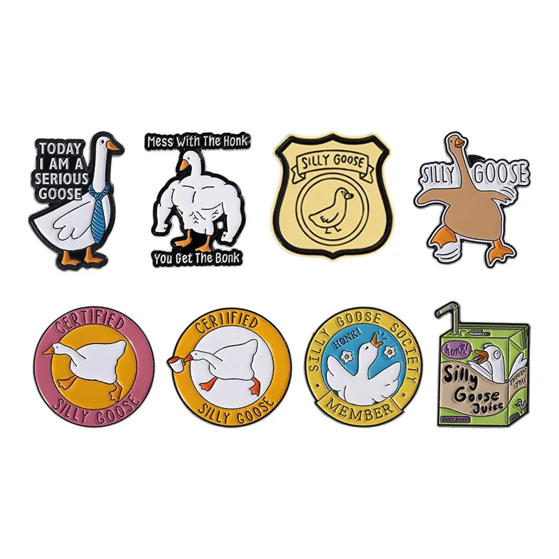 Cartoon Style Cute Streetwear Animal Letter Alloy Stamping Stoving Varnish Plating Women's Cartoon Pinback Badge Brooches Collar Pin display picture 24