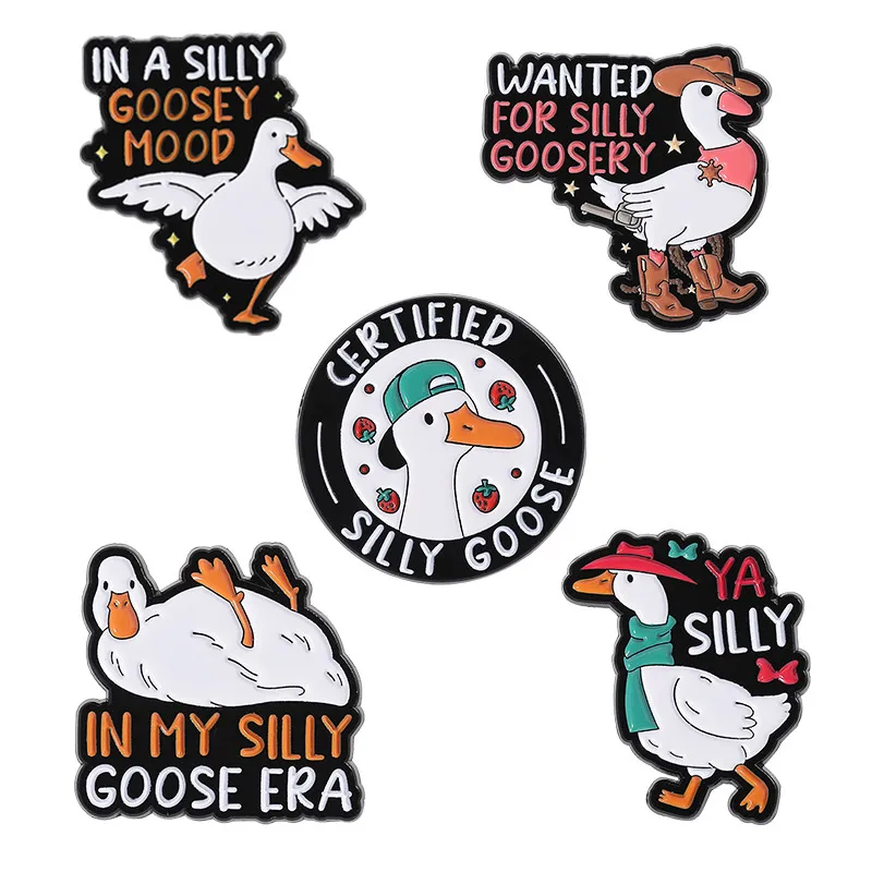 Cartoon Style Cute Streetwear Animal Letter Alloy Stamping Stoving Varnish Plating Women's Cartoon Pinback Badge Brooches Collar Pin display picture 28