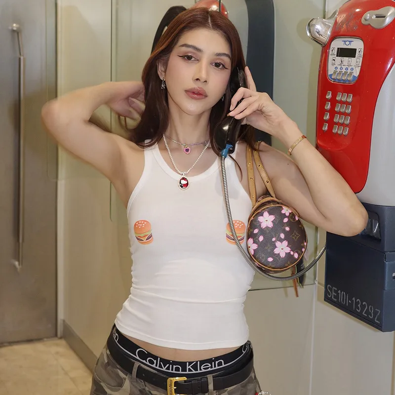 Women's Vest Tank Tops Streetwear Saturday Hamburger display picture 5