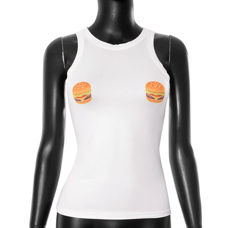 Women's Vest Tank Tops Streetwear Saturday Hamburger display picture 28