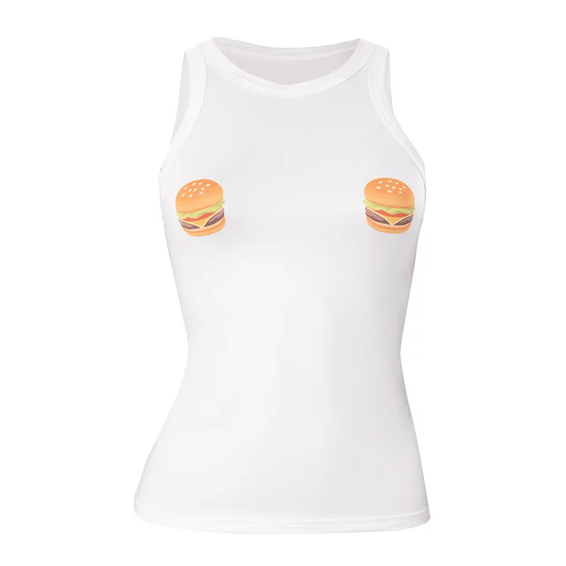 Women's Vest Tank Tops Streetwear Saturday Hamburger display picture 32