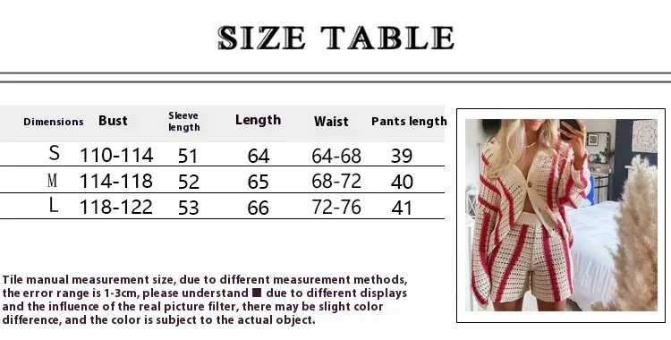 Autumn Sweet Casual Hollow Knitted Cardigan Women Jacket Shorts Set display picture 1