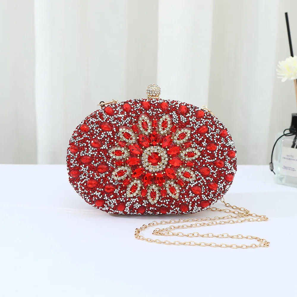 Hot-selling Evening Bag Sunflower Diamond-encrusted Party Clutch Bag Fashionable Personalized All-match Bag Women's Shell Bag display picture 9