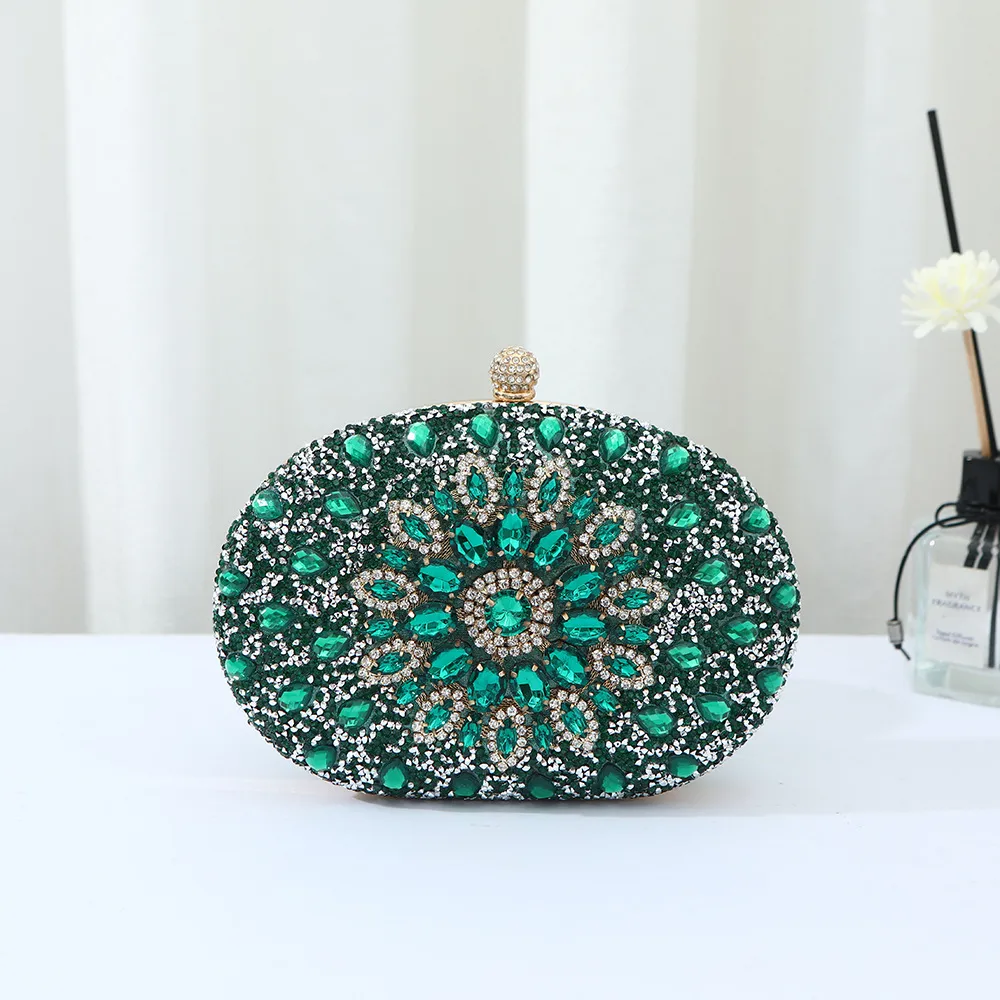 Hot-selling Evening Bag Sunflower Diamond-encrusted Party Clutch Bag Fashionable Personalized All-match Bag Women's Shell Bag display picture 11