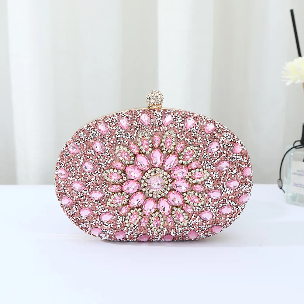 Hot-selling Evening Bag Sunflower Diamond-encrusted Party Clutch Bag Fashionable Personalized All-match Bag Women's Shell Bag display picture 12