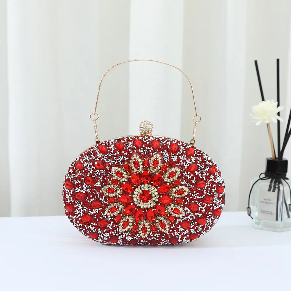 Hot-selling Evening Bag Sunflower Diamond-encrusted Party Clutch Bag Fashionable Personalized All-match Bag Women's Shell Bag display picture 16