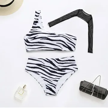 New  Bikini Swimsuit Women's  Leopard Print Swimsuit Three-piece Zebra Print Lingerie display picture 2