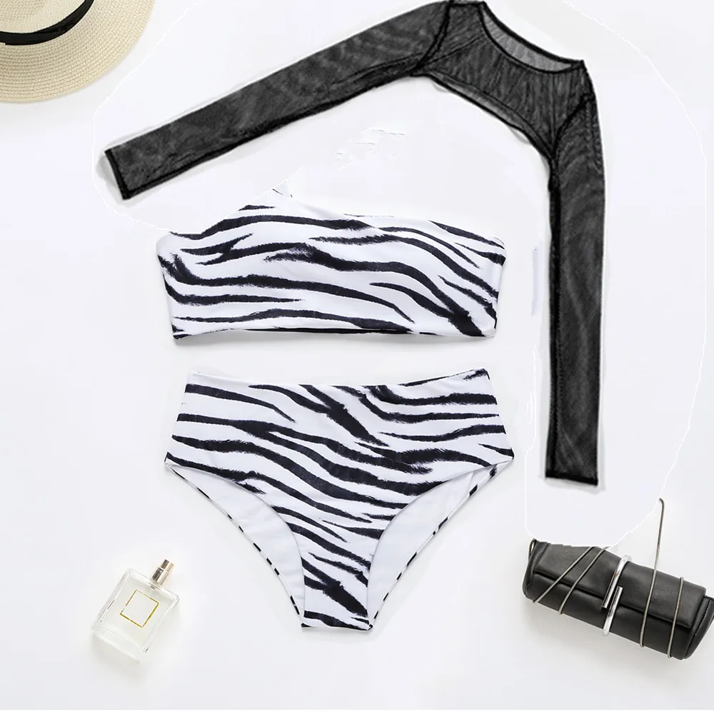 New  Bikini Swimsuit Women's  Leopard Print Swimsuit Three-piece Zebra Print Lingerie display picture 5