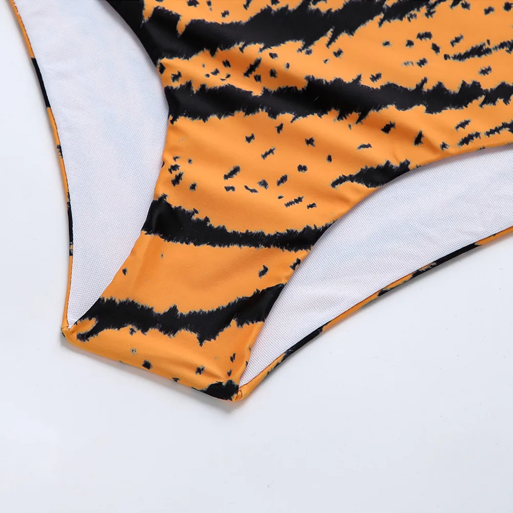New  Bikini Swimsuit Women's  Leopard Print Swimsuit Three-piece Zebra Print Lingerie display picture 11
