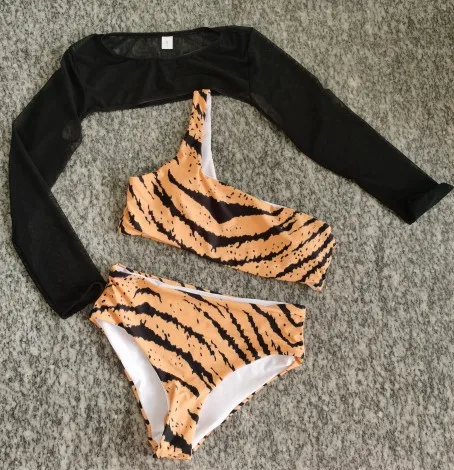 New  Bikini Swimsuit Women's  Leopard Print Swimsuit Three-piece Zebra Print Lingerie display picture 15