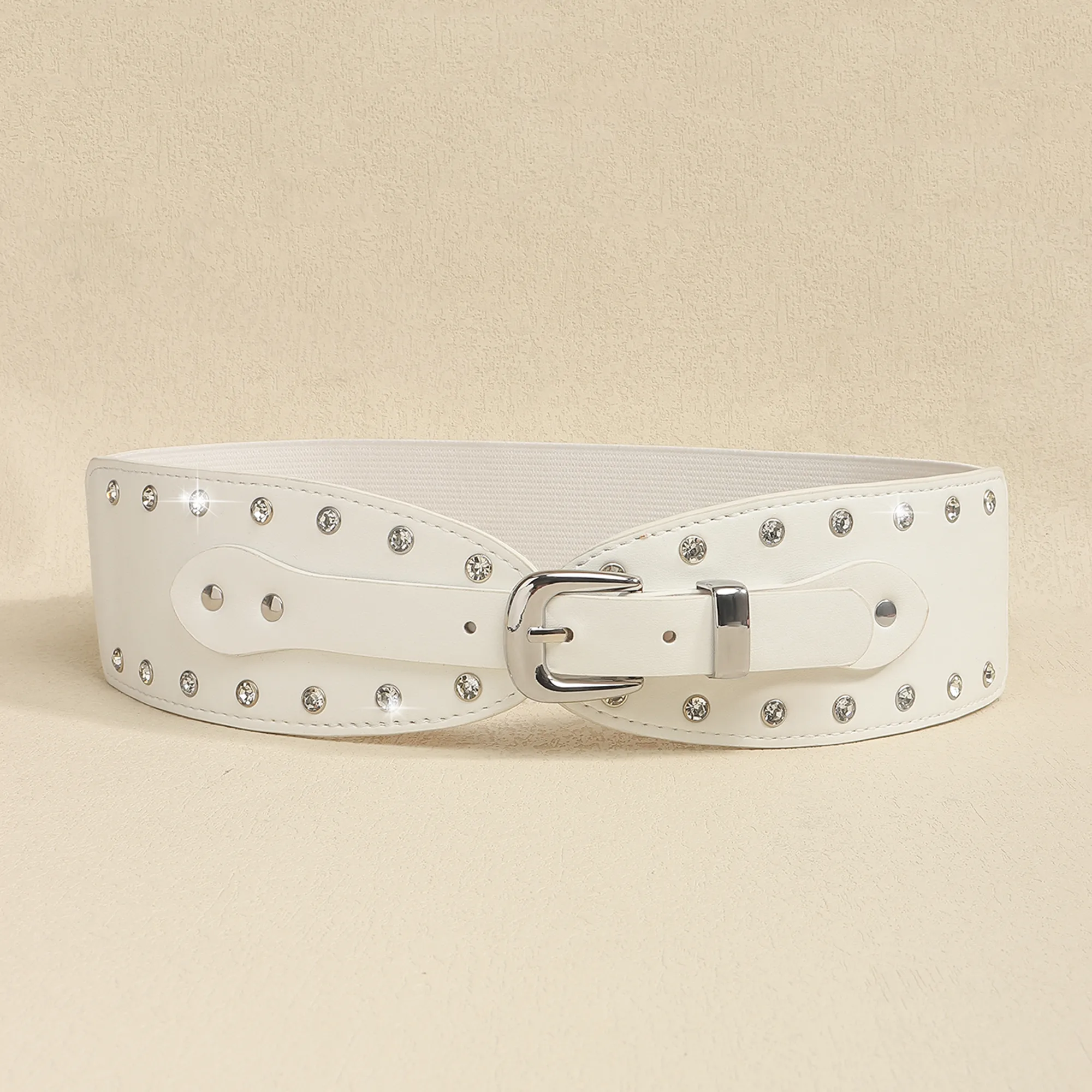 Casual Elegant Sexy Solid Color Pu Buckle Rhinestones Women's Chain Belts display picture 7