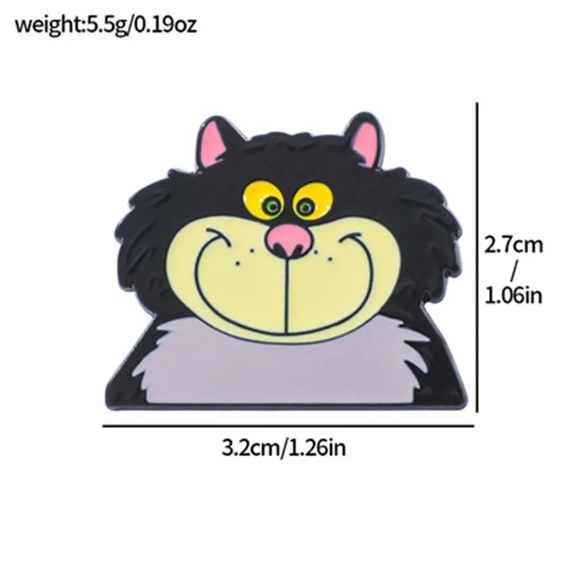 Cartoon Style Cute Streetwear Animal Cat Alloy Stamping Stoving Varnish Plating Unisex Cartoon Pinback Badge Brooches Collar Pin display picture 6