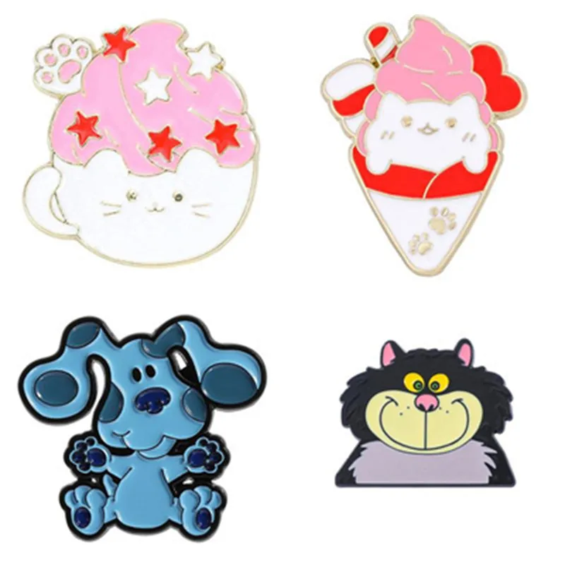 Cartoon Style Cute Streetwear Animal Cat Alloy Stamping Stoving Varnish Plating Unisex Cartoon Pinback Badge Brooches Collar Pin display picture 14