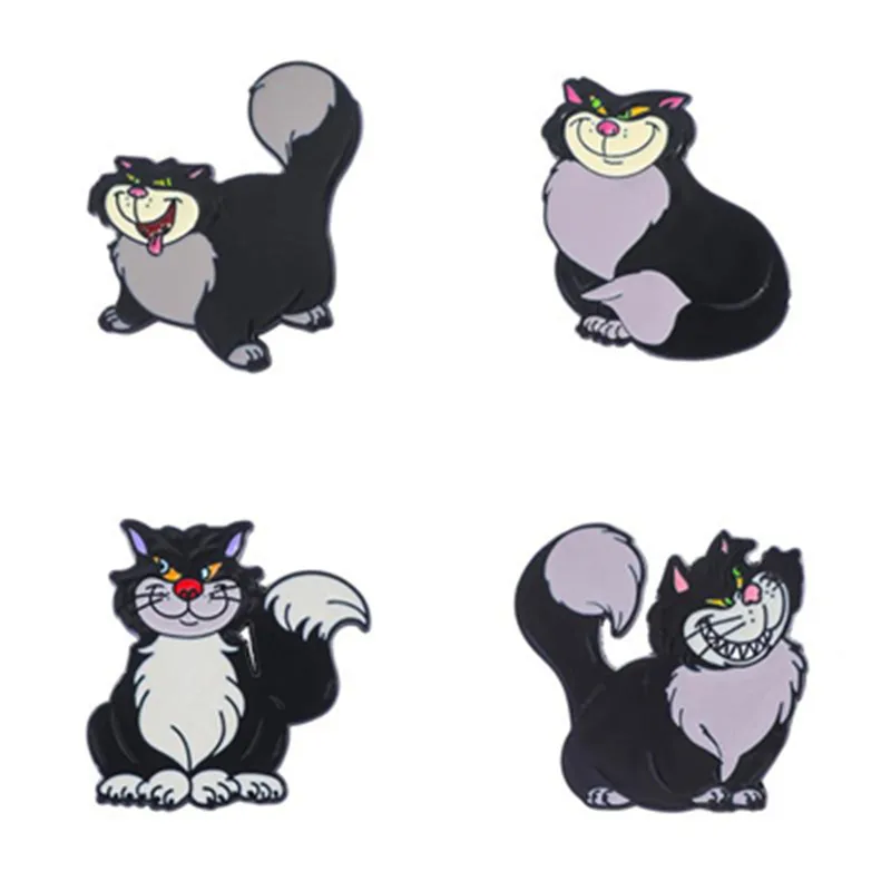 Cartoon Style Cute Streetwear Animal Cat Alloy Stamping Stoving Varnish Plating Unisex Cartoon Pinback Badge Brooches Collar Pin display picture 16