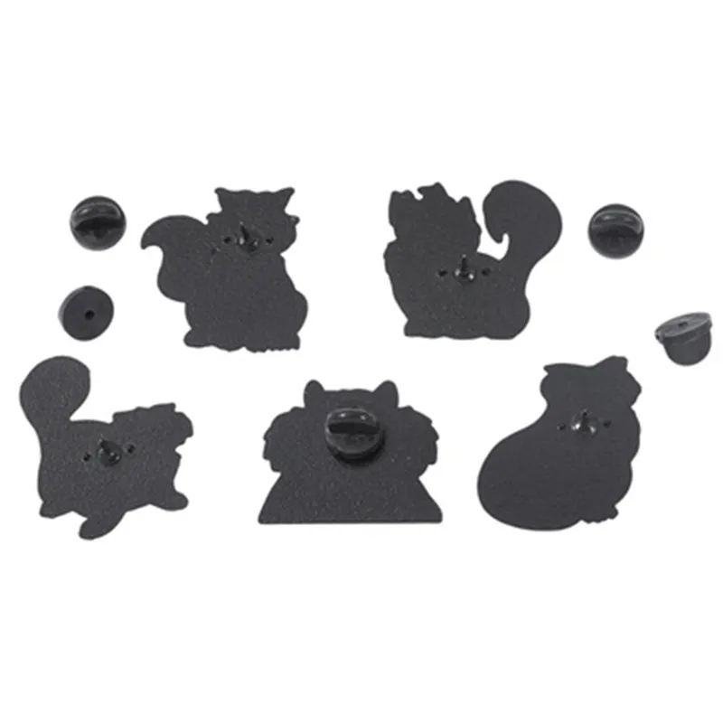 Cartoon Style Cute Streetwear Animal Cat Alloy Stamping Stoving Varnish Plating Unisex Cartoon Pinback Badge Brooches Collar Pin display picture 23