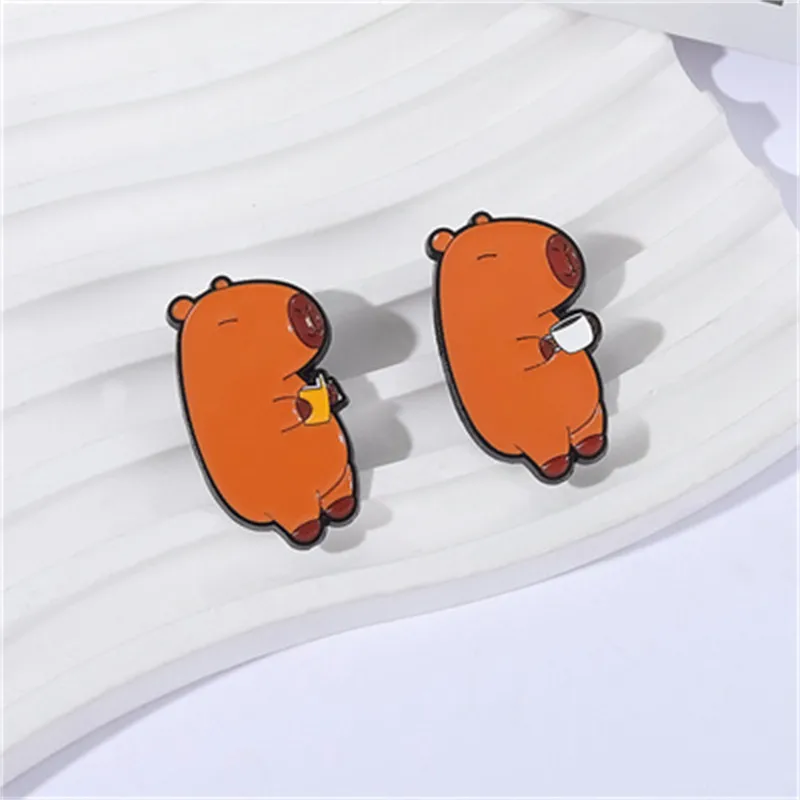 Cartoon Style Cute Streetwear Animal Cat Alloy Stamping Stoving Varnish Plating Unisex Cartoon Pinback Badge Brooches Collar Pin display picture 22