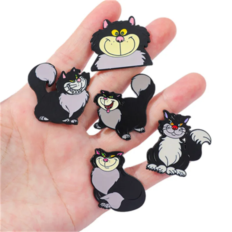 Cartoon Style Cute Streetwear Animal Cat Alloy Stamping Stoving Varnish Plating Unisex Cartoon Pinback Badge Brooches Collar Pin display picture 28