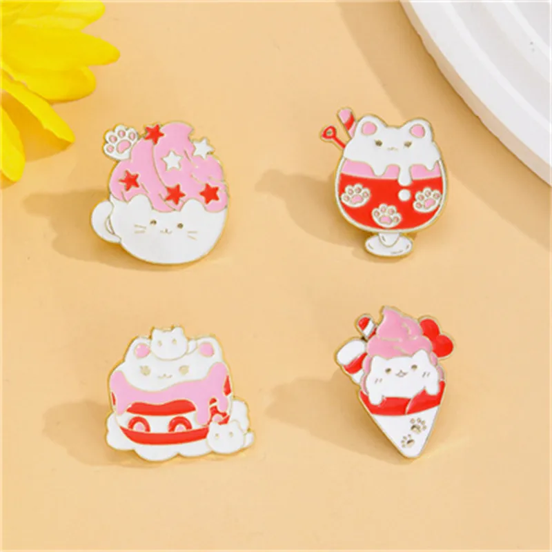 Cartoon Style Cute Streetwear Animal Cat Alloy Stamping Stoving Varnish Plating Unisex Cartoon Pinback Badge Brooches Collar Pin display picture 27