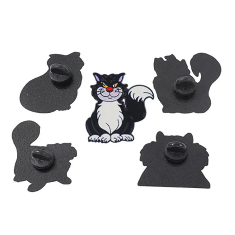 Cartoon Style Cute Streetwear Animal Cat Alloy Stamping Stoving Varnish Plating Unisex Cartoon Pinback Badge Brooches Collar Pin display picture 26