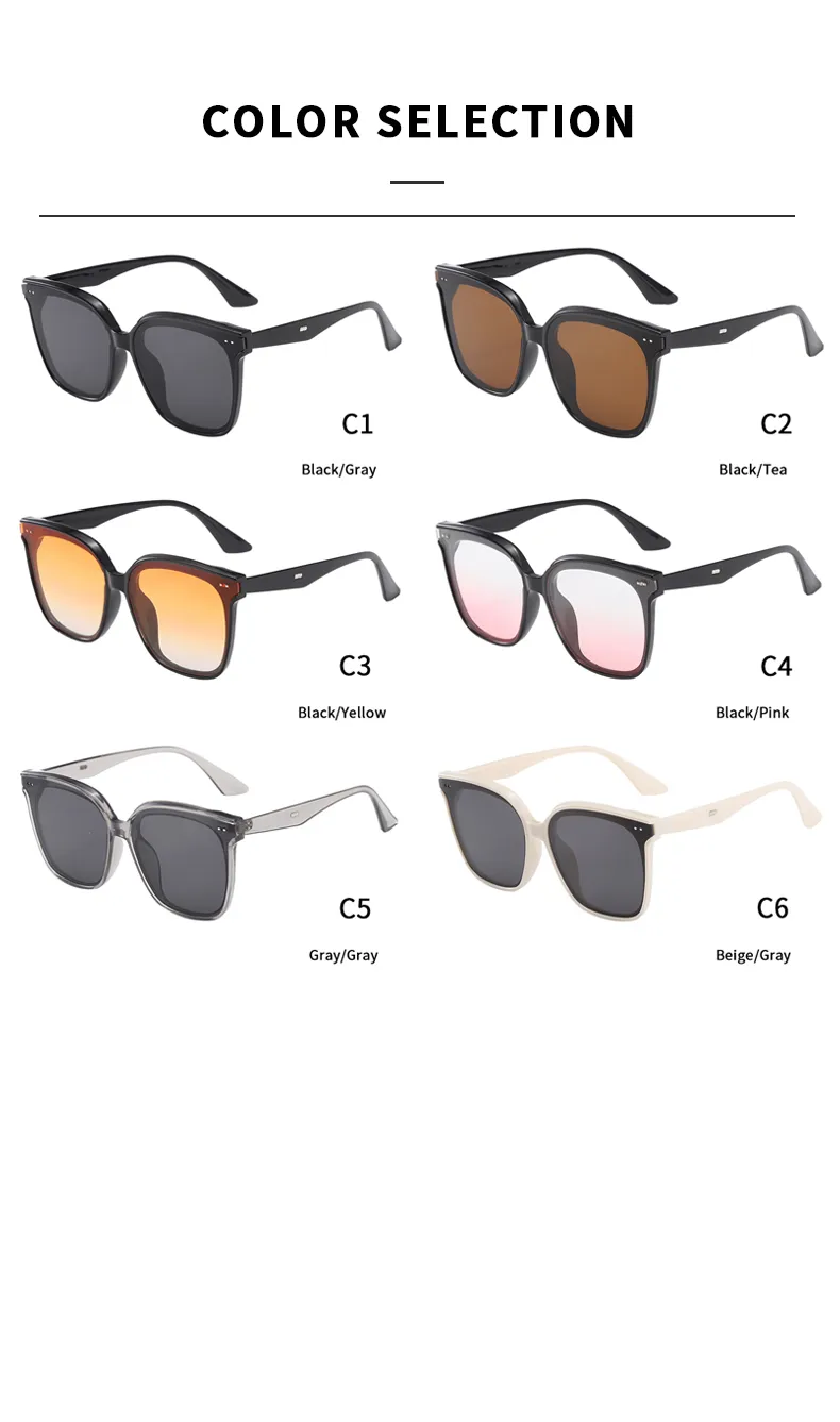 Retro Simple Style Streetwear Solid Color PC UV400 Protection Tinted Lenses Square Full Frame Glasses display picture 9