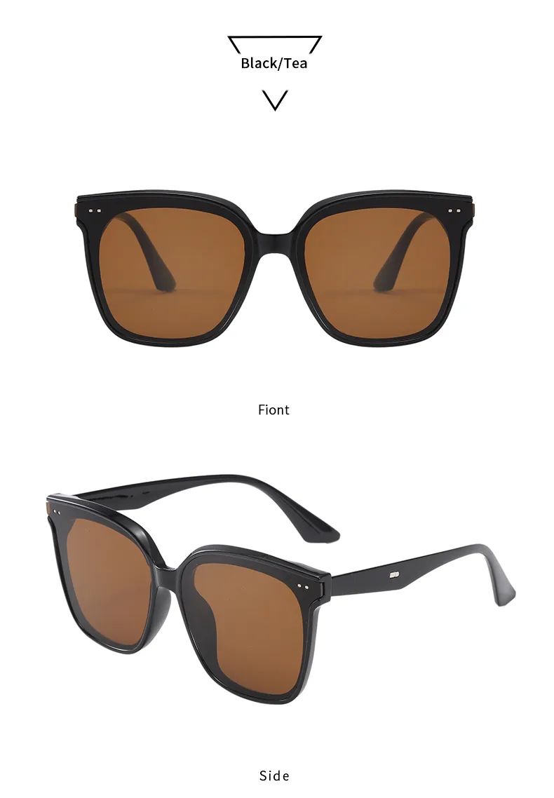 Retro Simple Style Streetwear Solid Color PC UV400 Protection Tinted Lenses Square Full Frame Glasses display picture 12