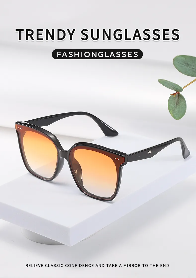 Retro Simple Style Streetwear Solid Color PC UV400 Protection Tinted Lenses Square Full Frame Glasses display picture 1