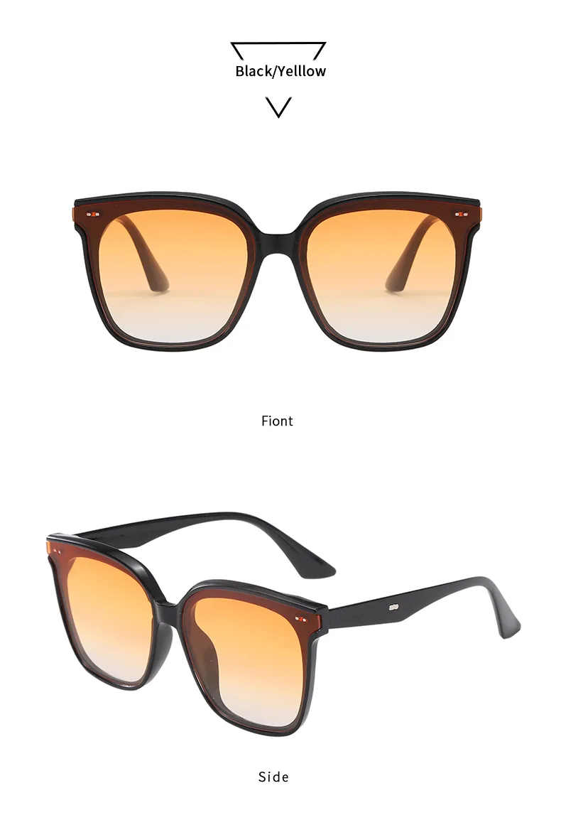 Retro Simple Style Streetwear Solid Color PC UV400 Protection Tinted Lenses Square Full Frame Glasses display picture 13