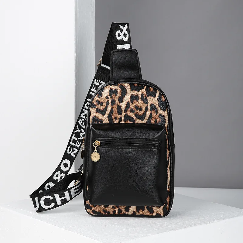 Fashion Trend  Leopard Print Sports Crossbody Chest Bag  Wholesale Bag display picture 7