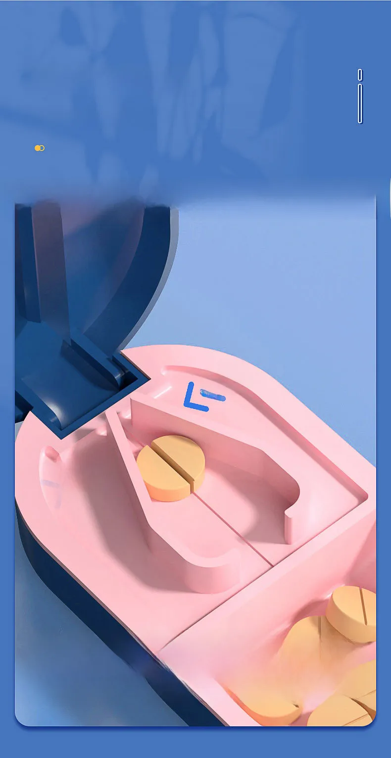 New Style Medicine Cutter Medicine Dispenser 1/4 Medicine Cutting Medicine One And Two Cutting Tablets Artifact Portable Medicine Storage Medicine Box display picture 6