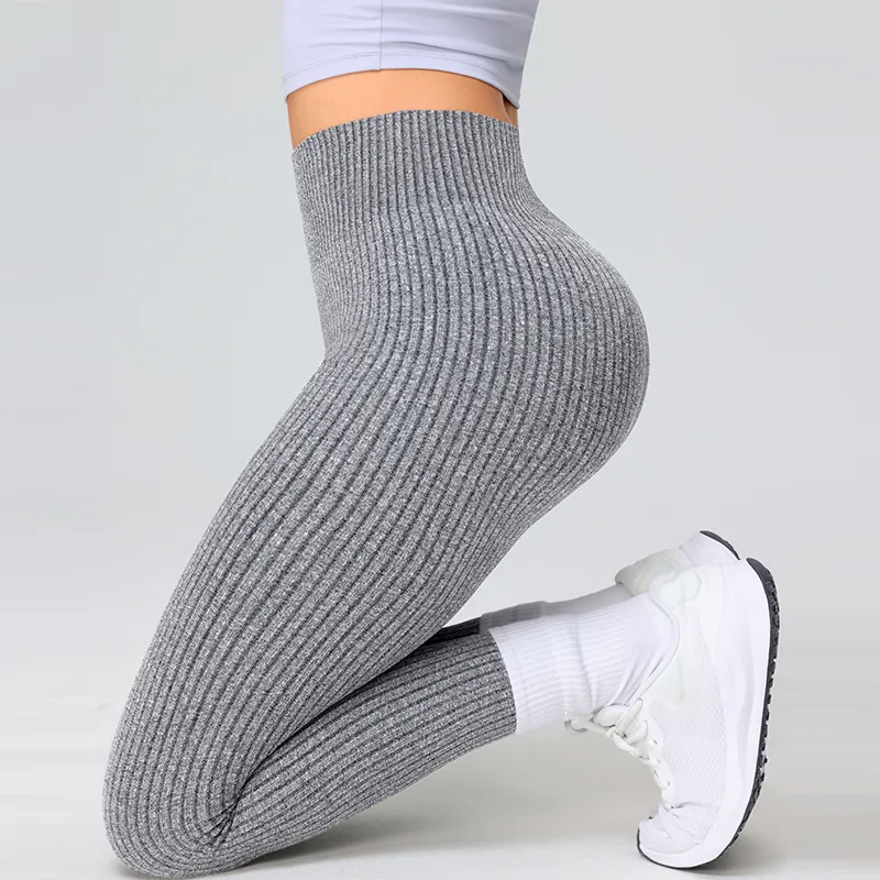 Fitness Lady Sexy Solid Color Nylon Spandex Polyester Active Bottoms Sweatpants display picture 10