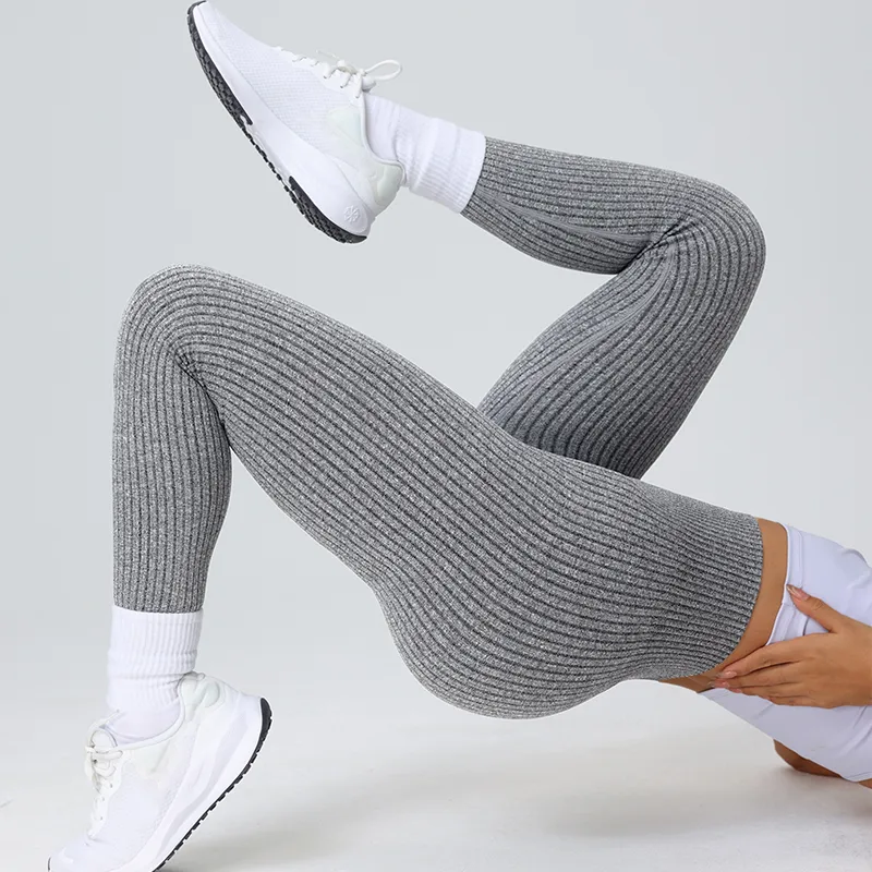 Fitness Lady Sexy Solid Color Nylon Spandex Polyester Active Bottoms Sweatpants display picture 12