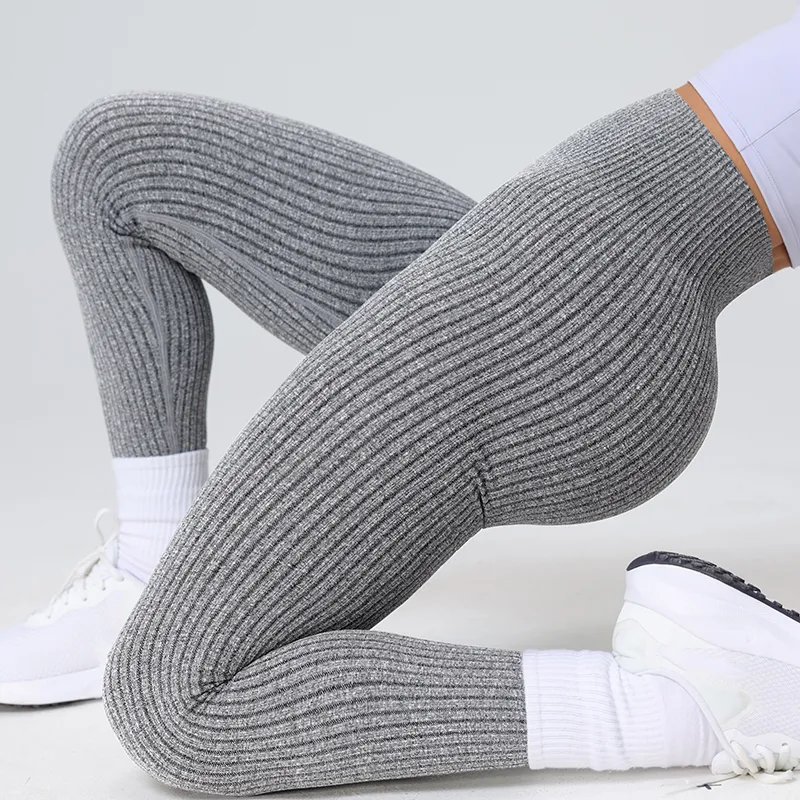 Fitness Lady Sexy Solid Color Nylon Spandex Polyester Active Bottoms Sweatpants display picture 11