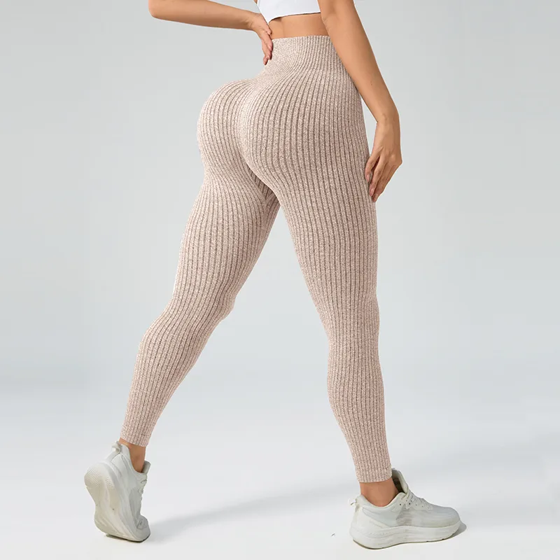 Fitness Lady Sexy Solid Color Nylon Spandex Polyester Active Bottoms Sweatpants display picture 7