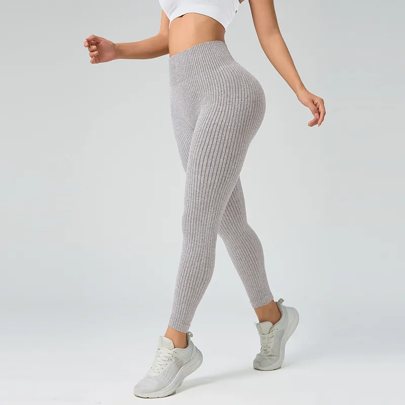 Fitness Lady Sexy Solid Color Nylon Spandex Polyester Active Bottoms Sweatpants display picture 2