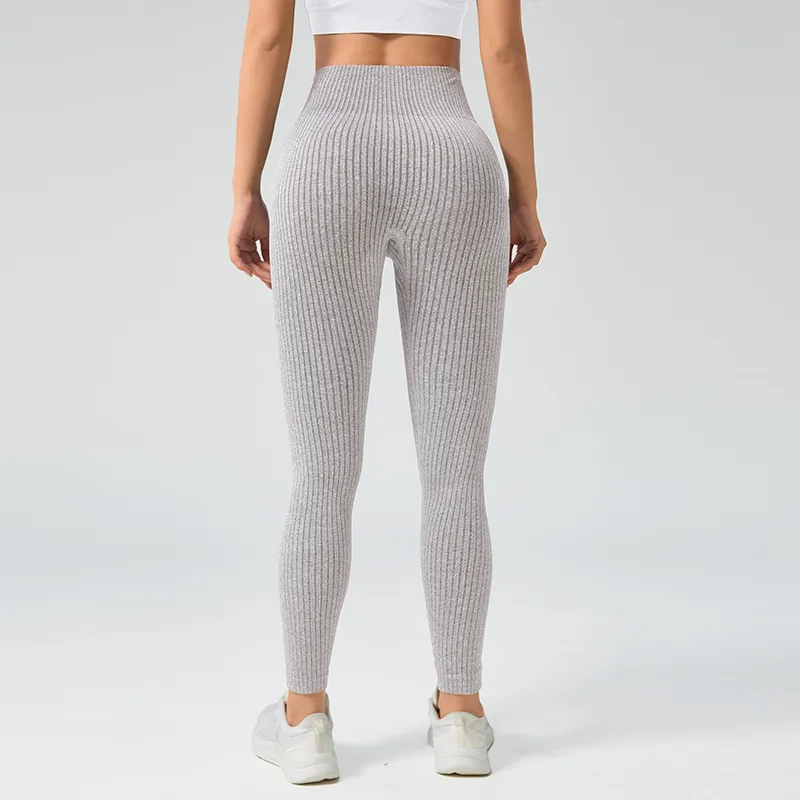 Fitness Lady Sexy Solid Color Nylon Spandex Polyester Active Bottoms Sweatpants display picture 3