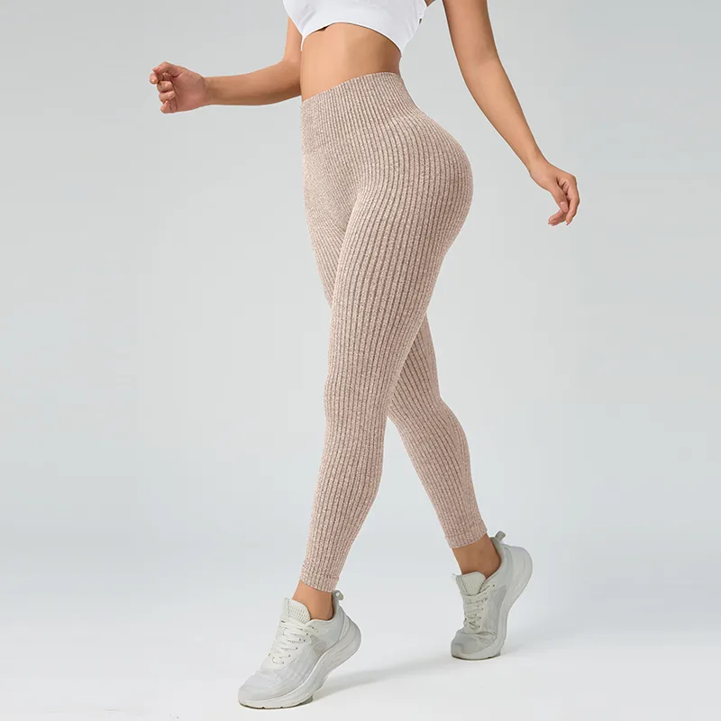 Fitness Lady Sexy Solid Color Nylon Spandex Polyester Active Bottoms Sweatpants display picture 9