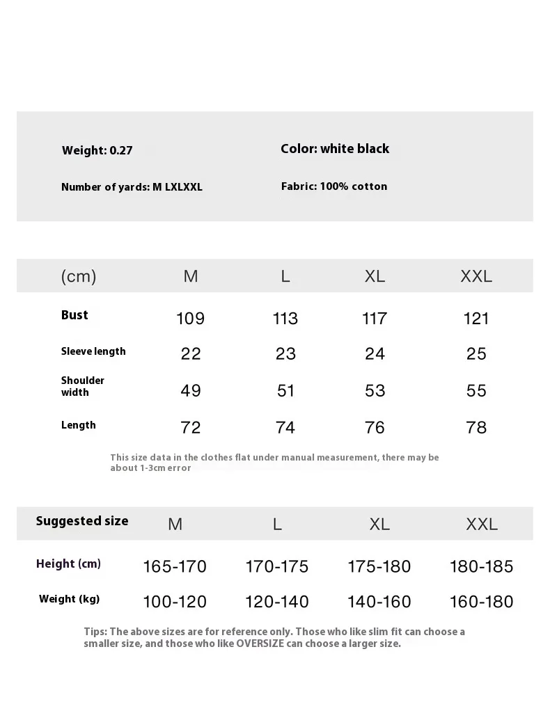 Jie Zhan Men's Wear | Hip Hop Black Printed T-shirt  Spring/Summer New American Fashion Brand Street Personality Loose Short Sleeve display picture 1