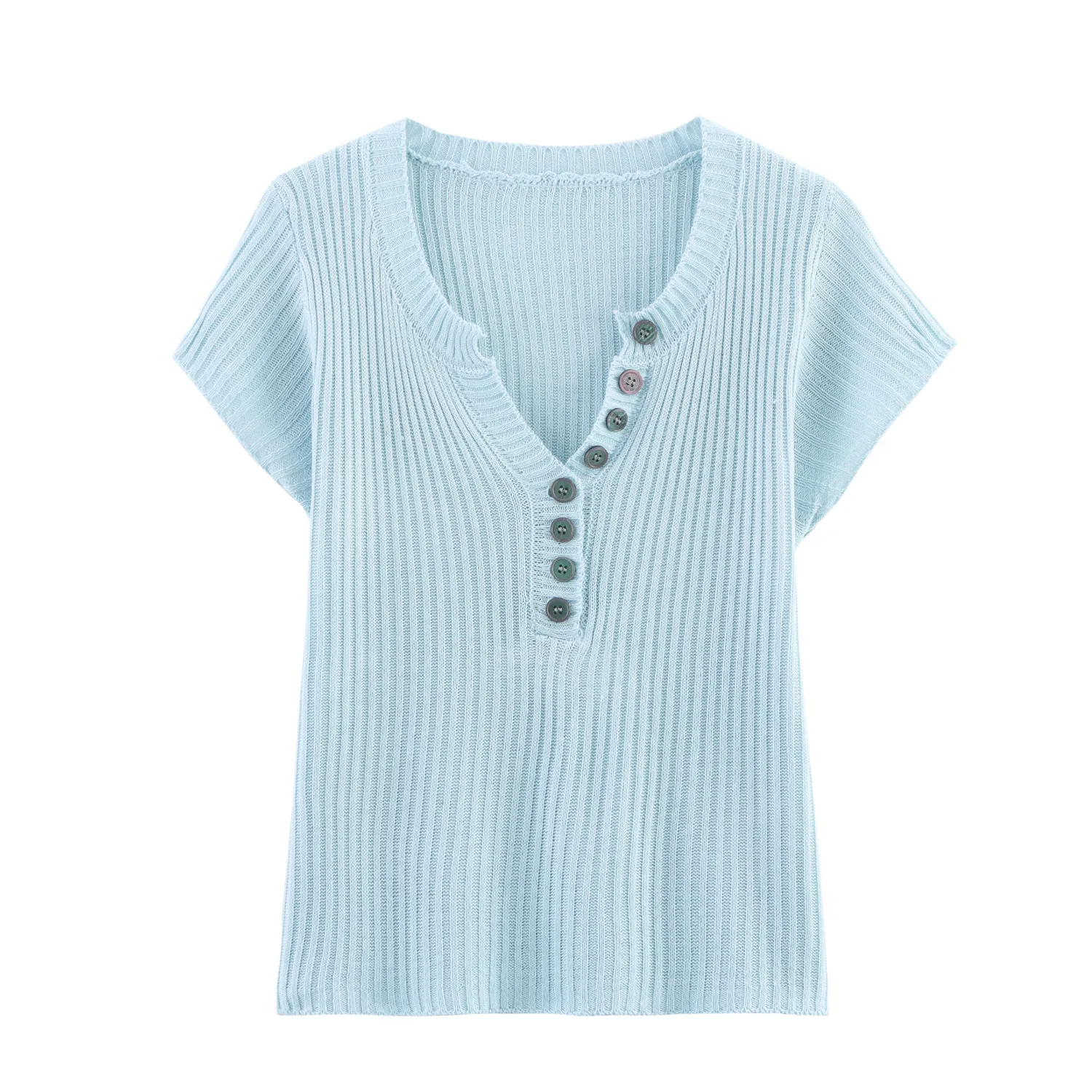 Women's T-shirt Short Sleeve Sweaters & Cardigans Elegant Solid Color display picture 1