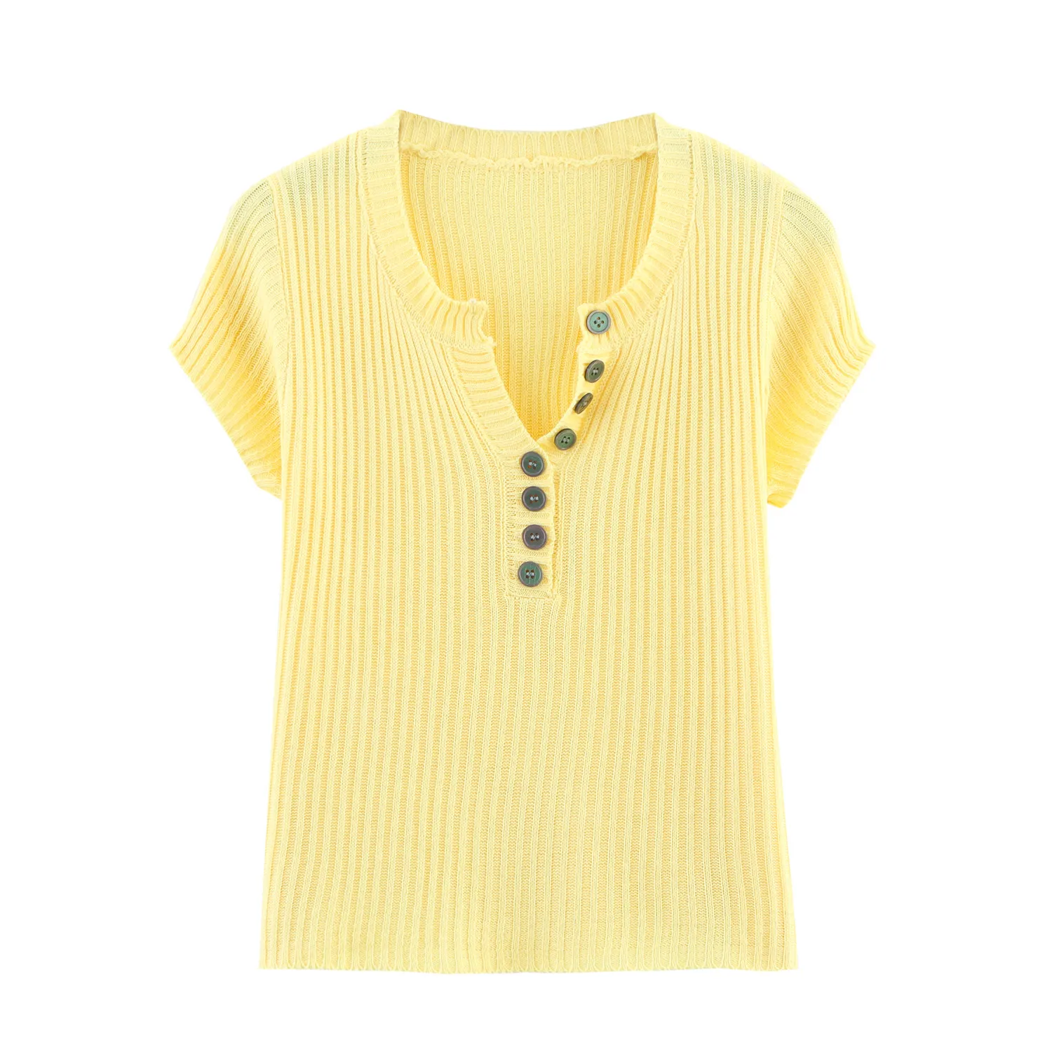 Women's T-shirt Short Sleeve Sweaters & Cardigans Elegant Solid Color display picture 5