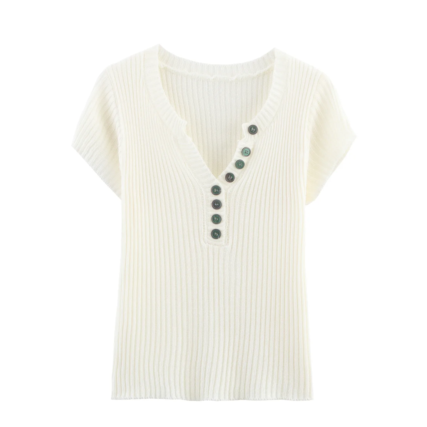 Women's T-shirt Short Sleeve Sweaters & Cardigans Elegant Solid Color display picture 3