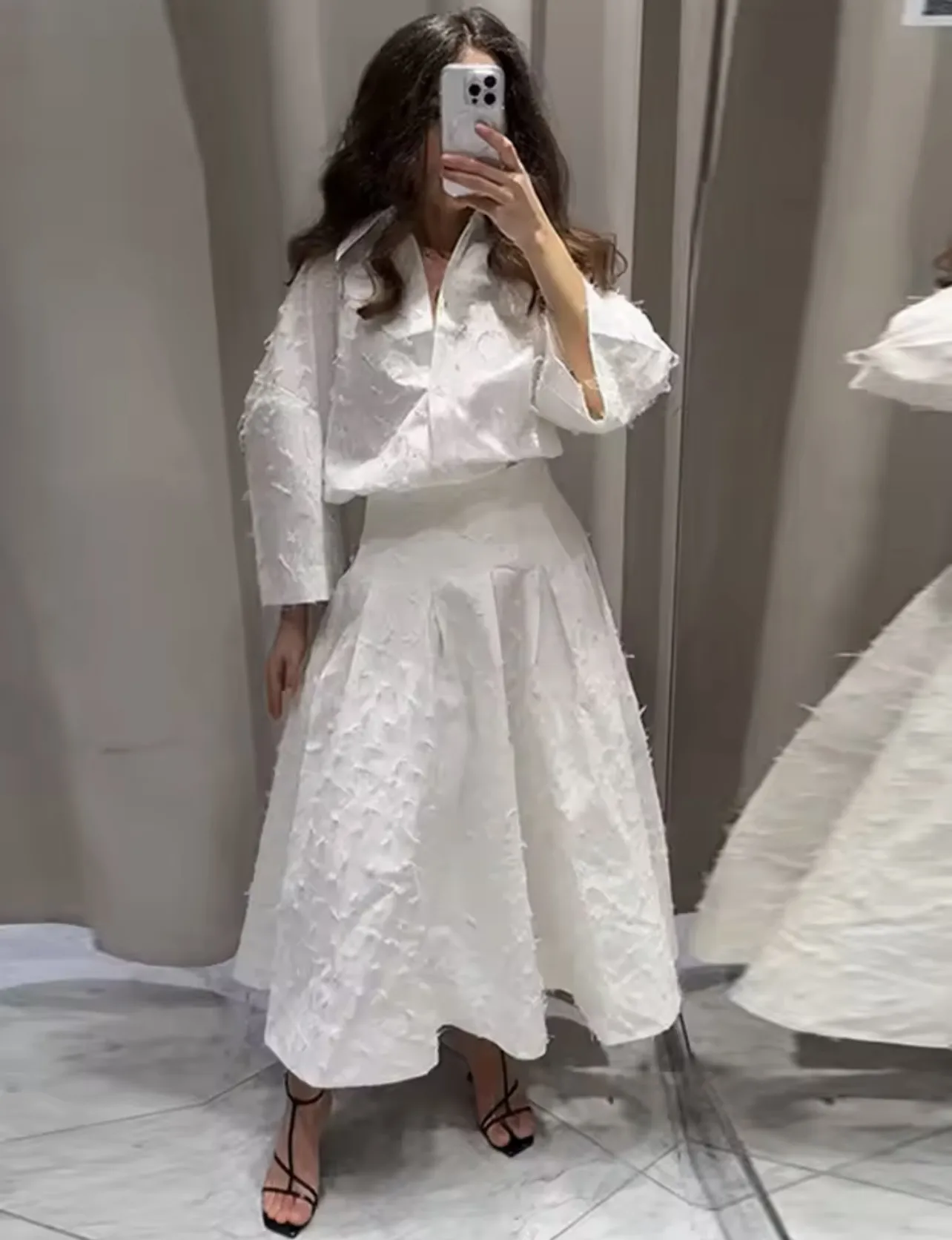 Holiday Selfie Street Women's Casual Elegant Streetwear Solid Color Cotton Polyester Skirt Co-ord Set Shorts Sets display picture 6