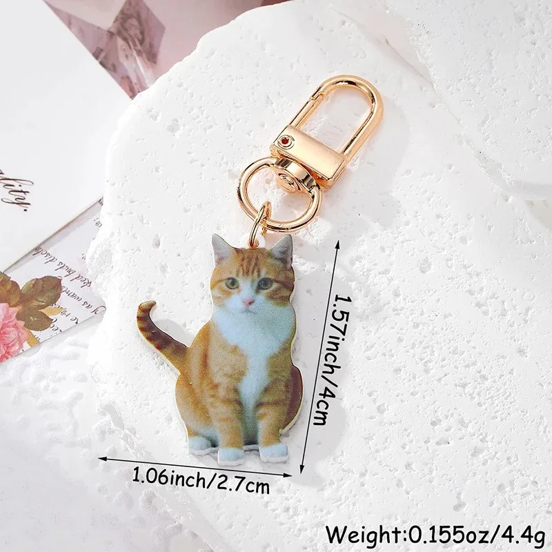 1 Piece Cartoon Style Cute Funny Cat Acrylic Alloy Bag Pendant display picture 7