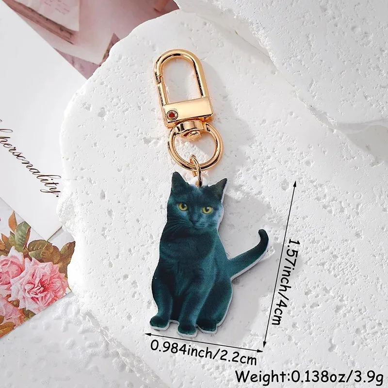 1 Piece Cartoon Style Cute Funny Cat Acrylic Alloy Bag Pendant display picture 3